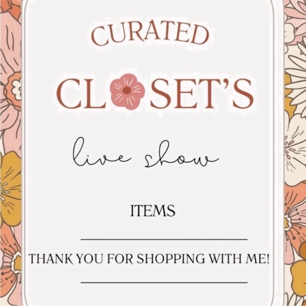 Curated Closets Live Show Items!